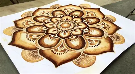 Mandala coffee painting